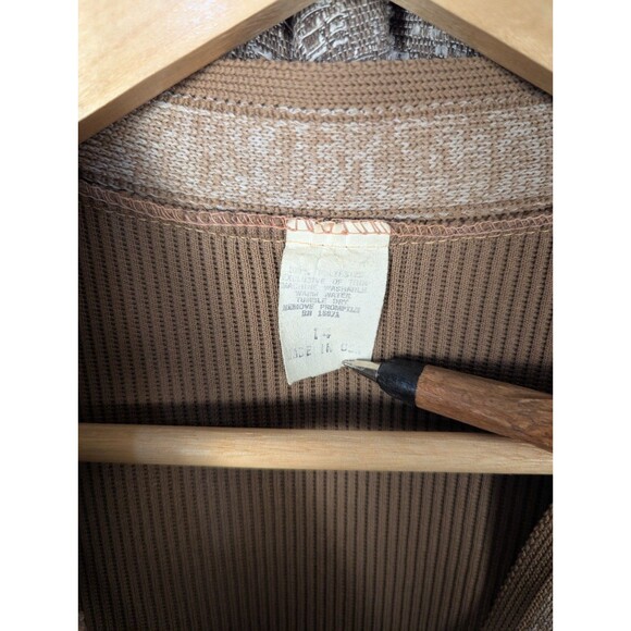Vintage Brown/Cream‎ Striped Button Cardigan Womens Size 14 - Picture 7 of 8